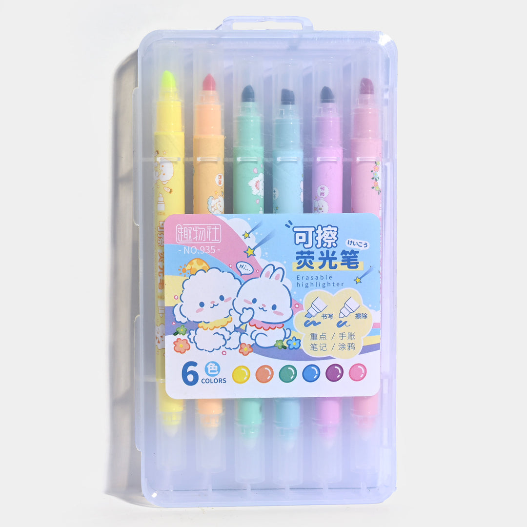 DOUBLE SIDED MARKER MULTICOLOR 6PCS