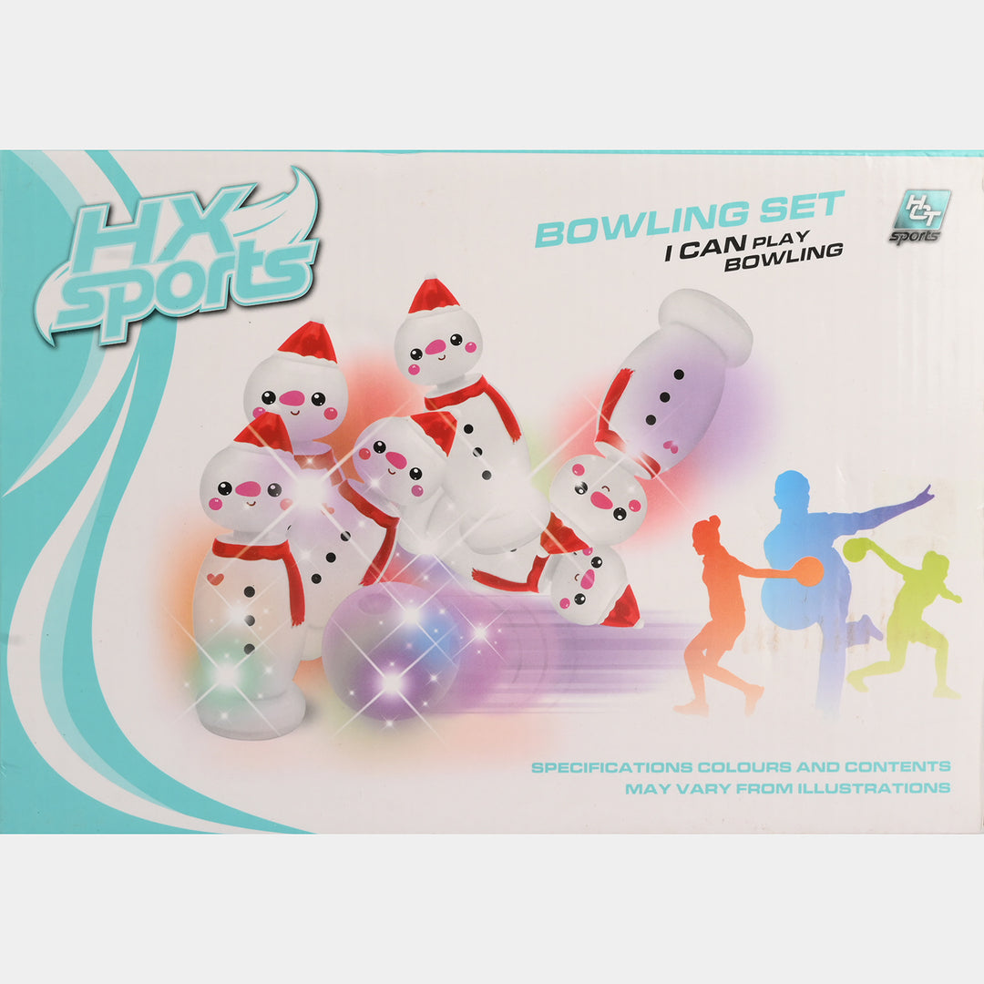 Kids Snowman Toy Bowling Playset