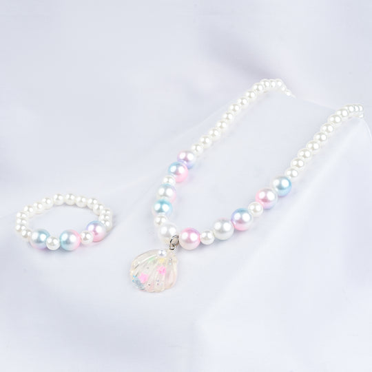 GIRLS ELEGANT BEADED NECKLACE & BRACELET