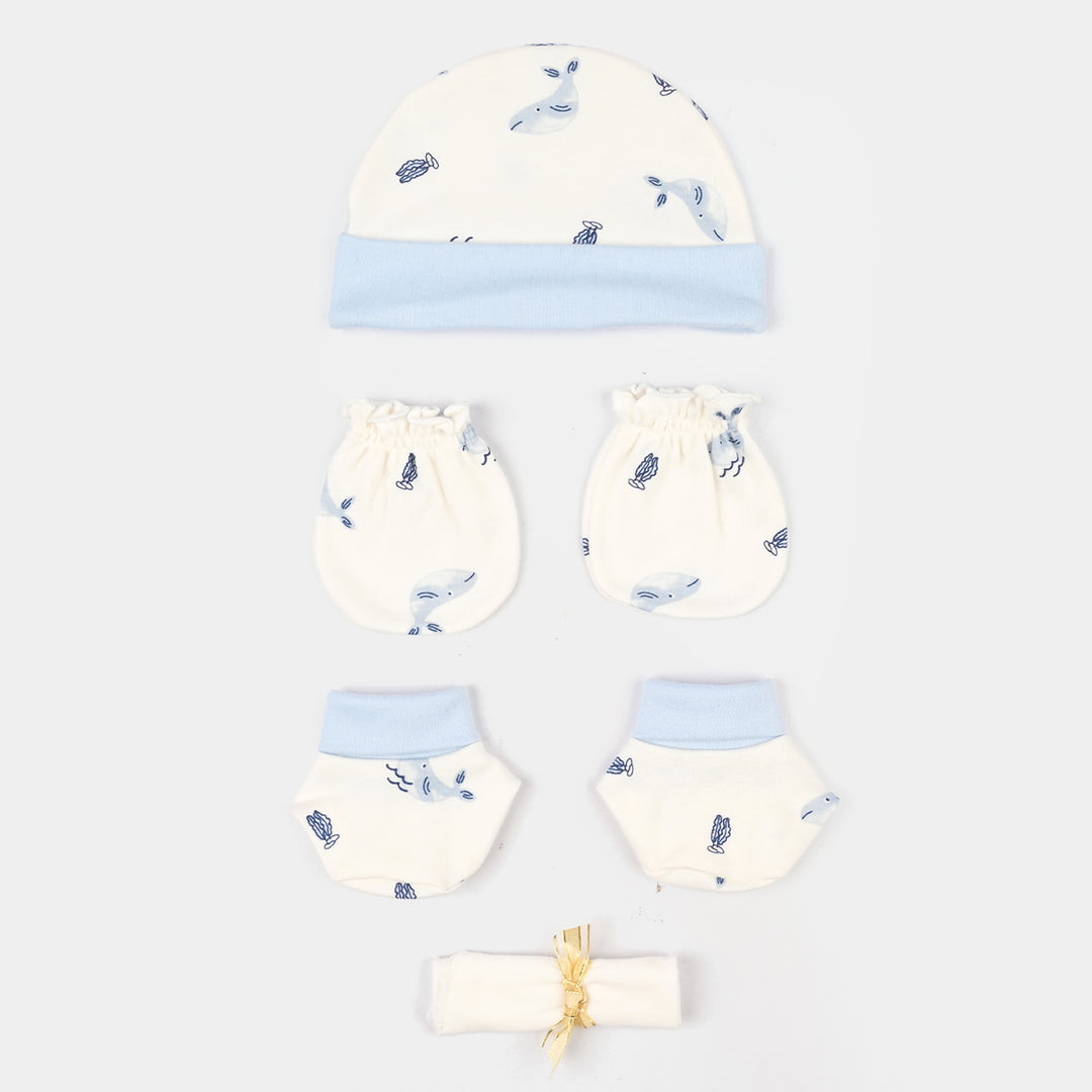 Boys Cotton Interlock 5 PCS GIFT SET 292-005-Blue