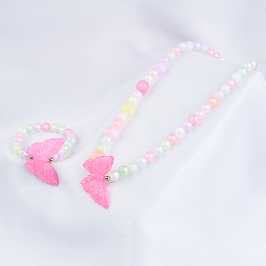 GIRLS CHARM BEADED NECKLACE & BRACELET