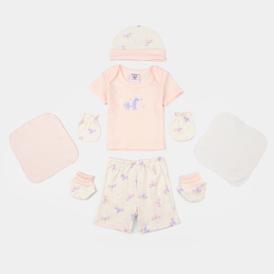 Girls Cotton Interlock 7 PCS GIFT SET 292-010-PINK