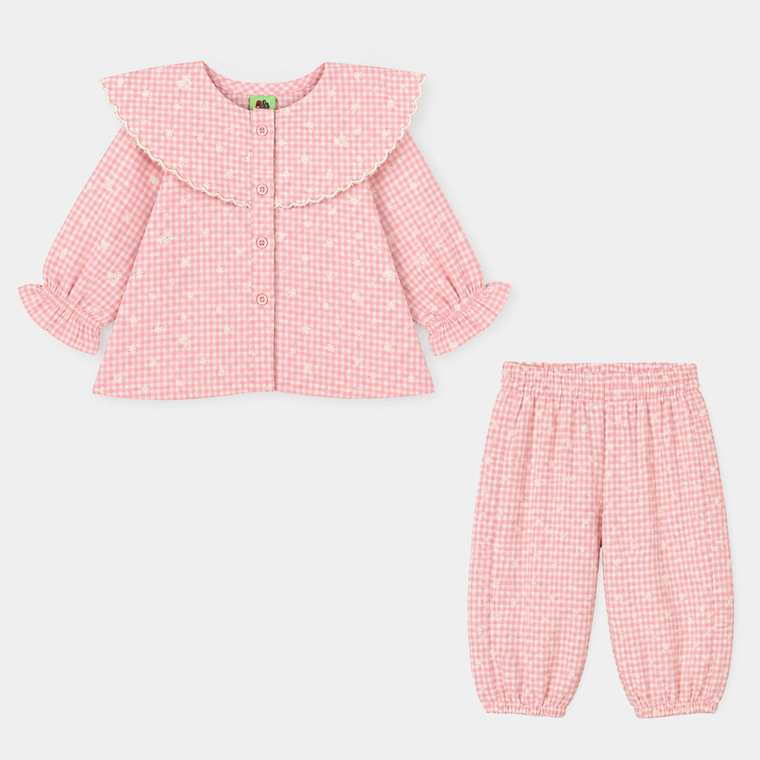 Infant Girls Woven Suit Bubblegum - Pink