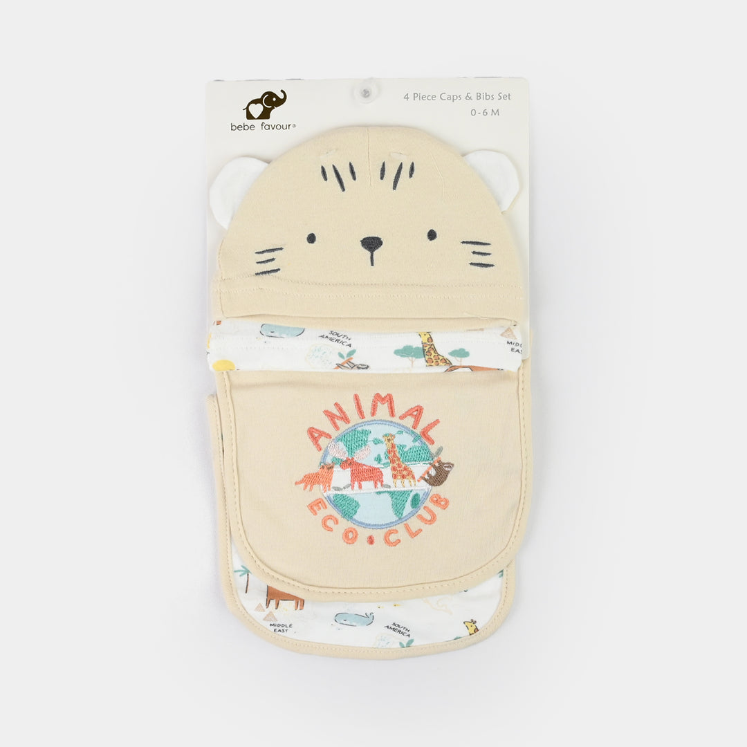 Baby Bib & Cap Pack of 4
