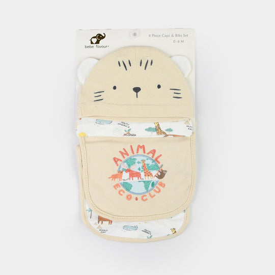 Baby Bib & Cap Pack of 4