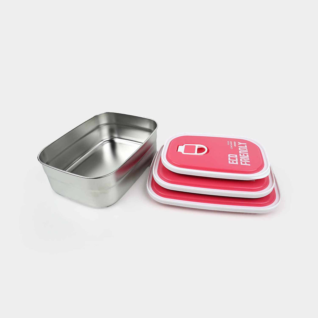 Stainless Steel Lunch Box Food Container 3 Pcs