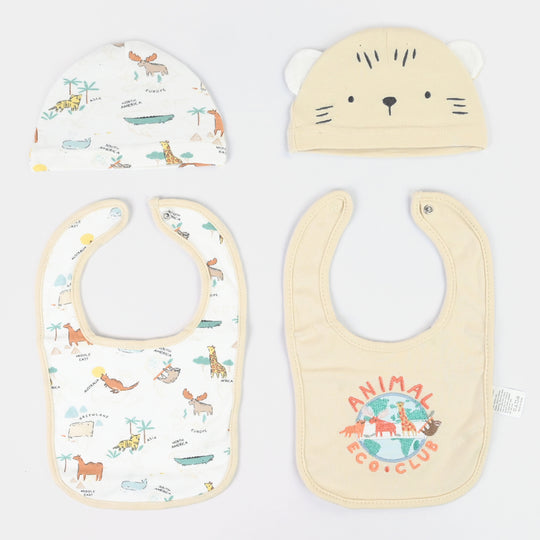 Baby Bib & Cap Pack of 4