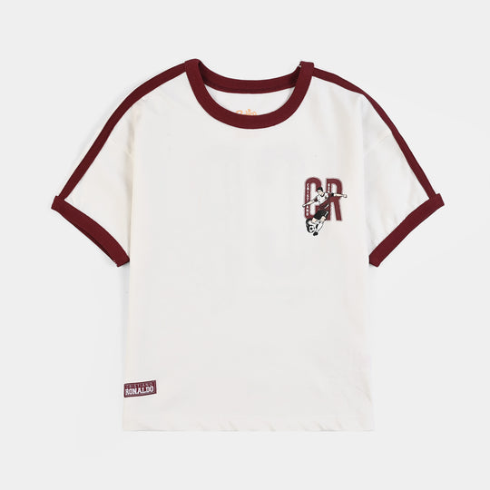 Boys Cotton Jersey T-Shirt H/S-WHITE
