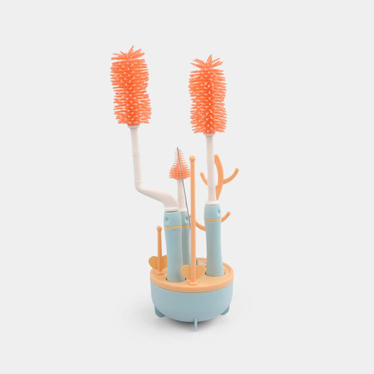 Multifunctional Baby Bottle and Nipple Brush Set