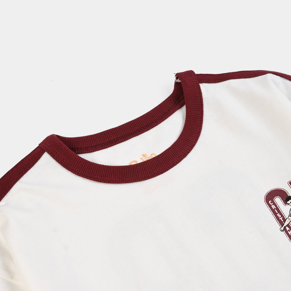Boys Cotton Jersey T-Shirt H/S-WHITE