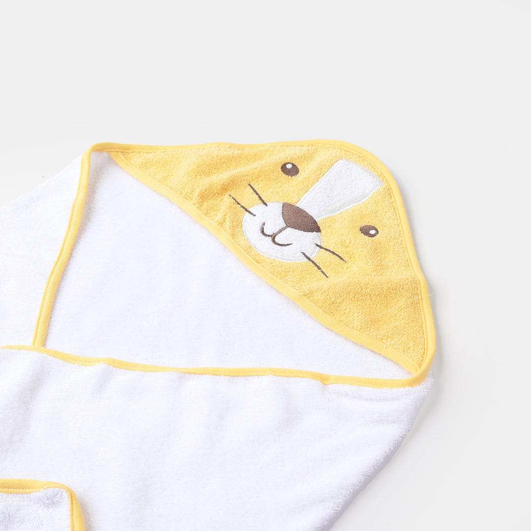 BABY HOODED BATH TOWEL SET | 975-YELLOW LION