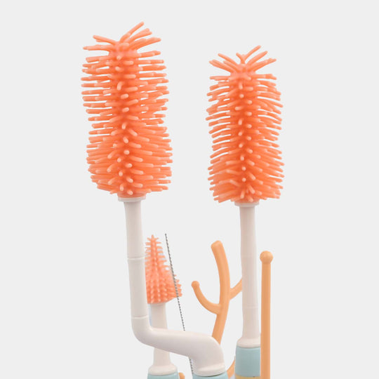 Multifunctional Baby Bottle and Nipple Brush Set