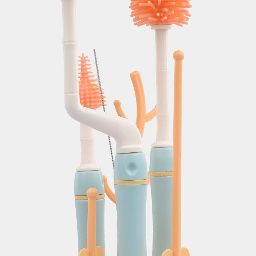Multifunctional Baby Bottle and Nipple Brush Set