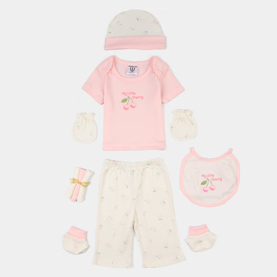 Girls Cotton Interlock 9 PCS GIFT SET 292-014-PINK