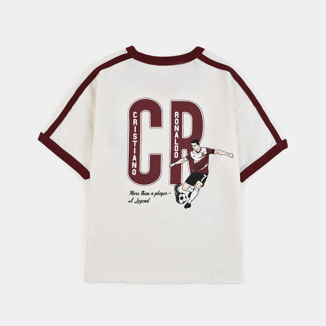 Boys Cotton Jersey T-Shirt H/S-WHITE