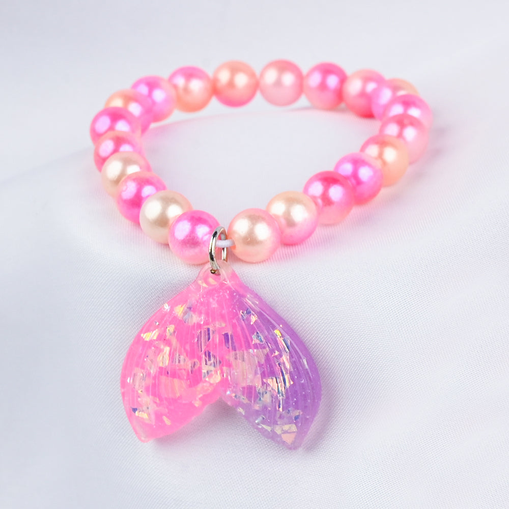 GIRLS ELEGANT BEADED NECKLACE & BRACELET