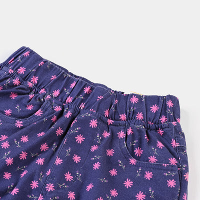 Girls Cotton Twill Jeggings Pinks In Garden