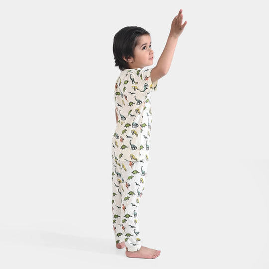 Boys Jersey Knitted Nightwear Dino & Dino -After Glow