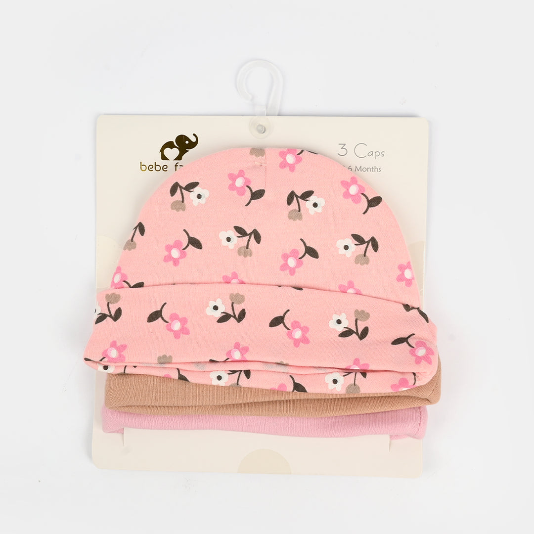 Pack OF 3 Baby Cap/Hat Set