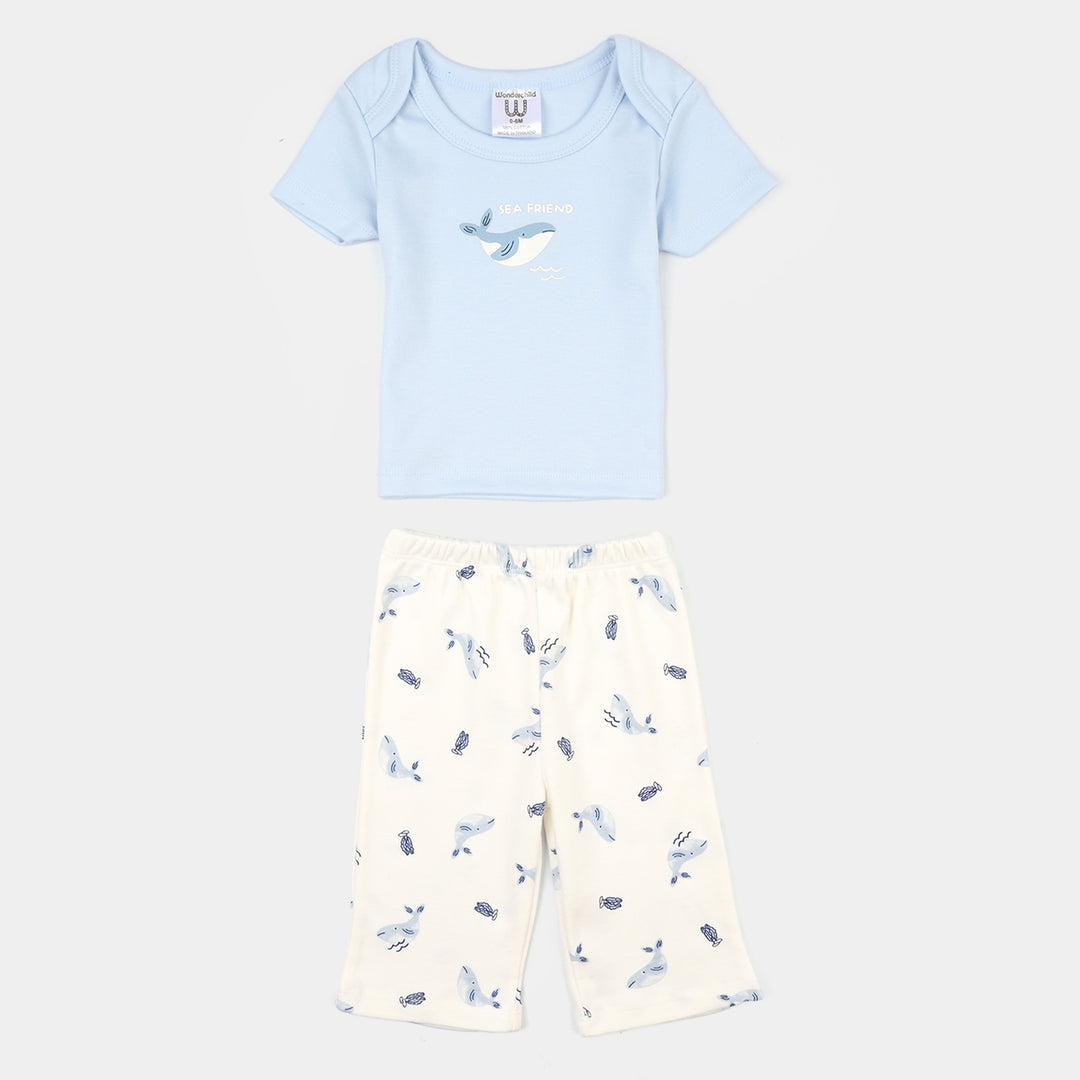 Boys Cotton Interlock 9 PCS GIFT SET 292-013-Blue