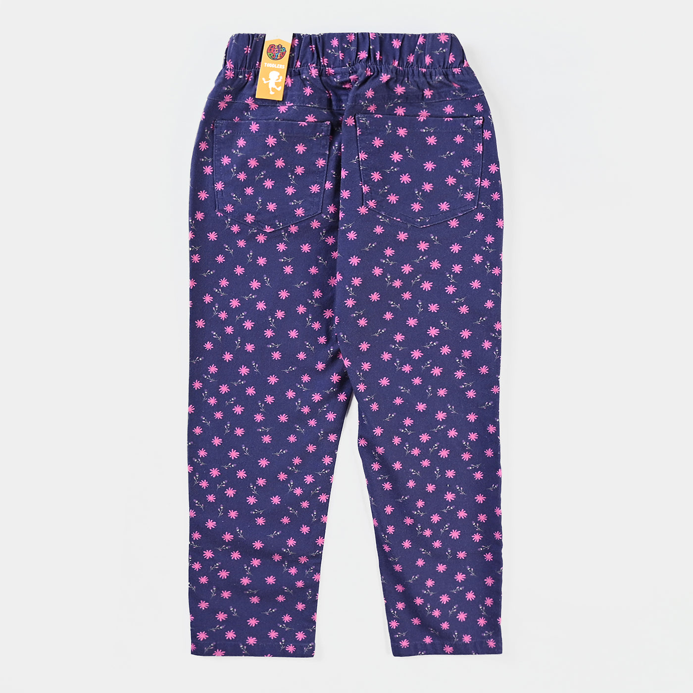 Girls Cotton Twill Jeggings Pinks In Garden