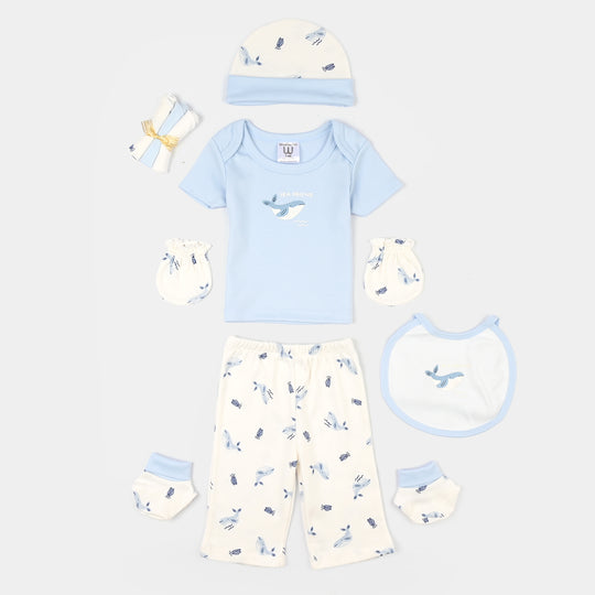 Boys Cotton Interlock 9 PCS GIFT SET 292-013-Blue