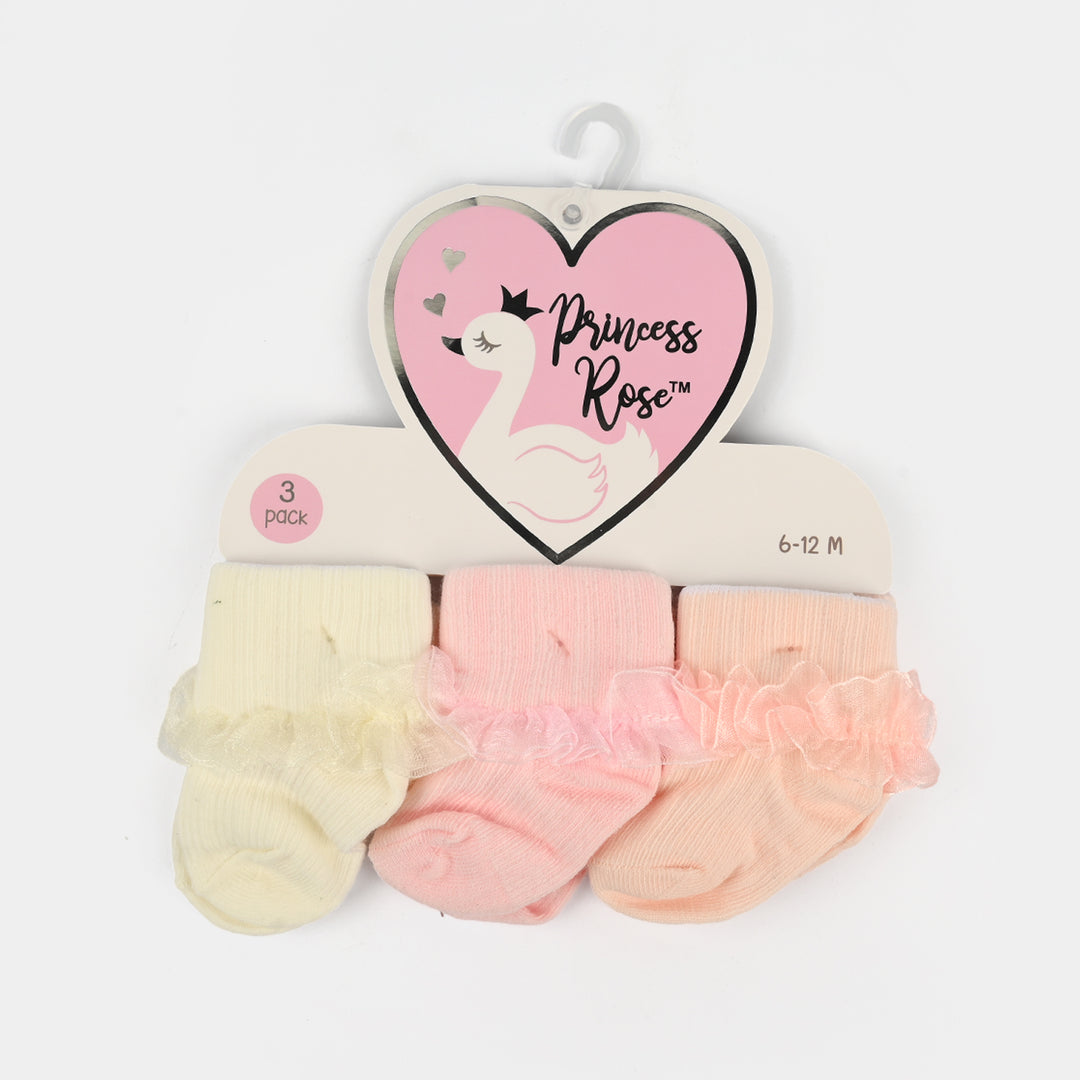 Baby Fancy Socks 3Pcs | 6-12M