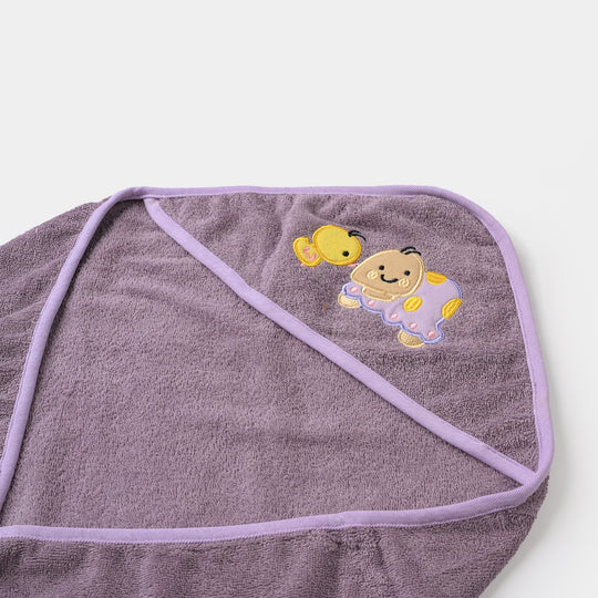 BABY HOODED BATH TOWEL SET | 975-PURPLE