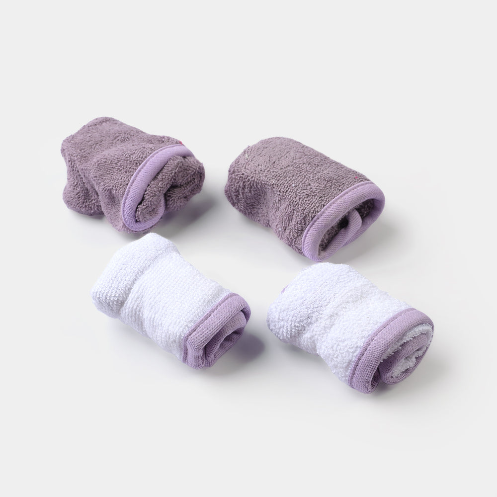 BABY HOODED BATH TOWEL SET | 975-PURPLE