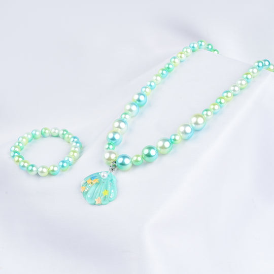 GIRLS ELEGANT BEADED NECKLACE & BRACELET