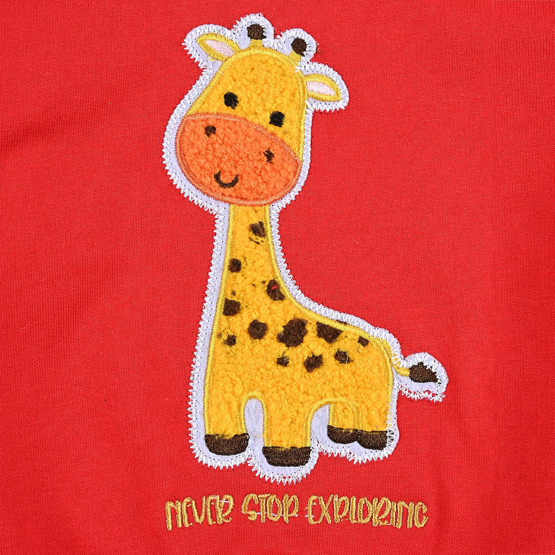 Infant Boys Cotton Terry Sweatshirt Never Stop Exploring-H.R.Red