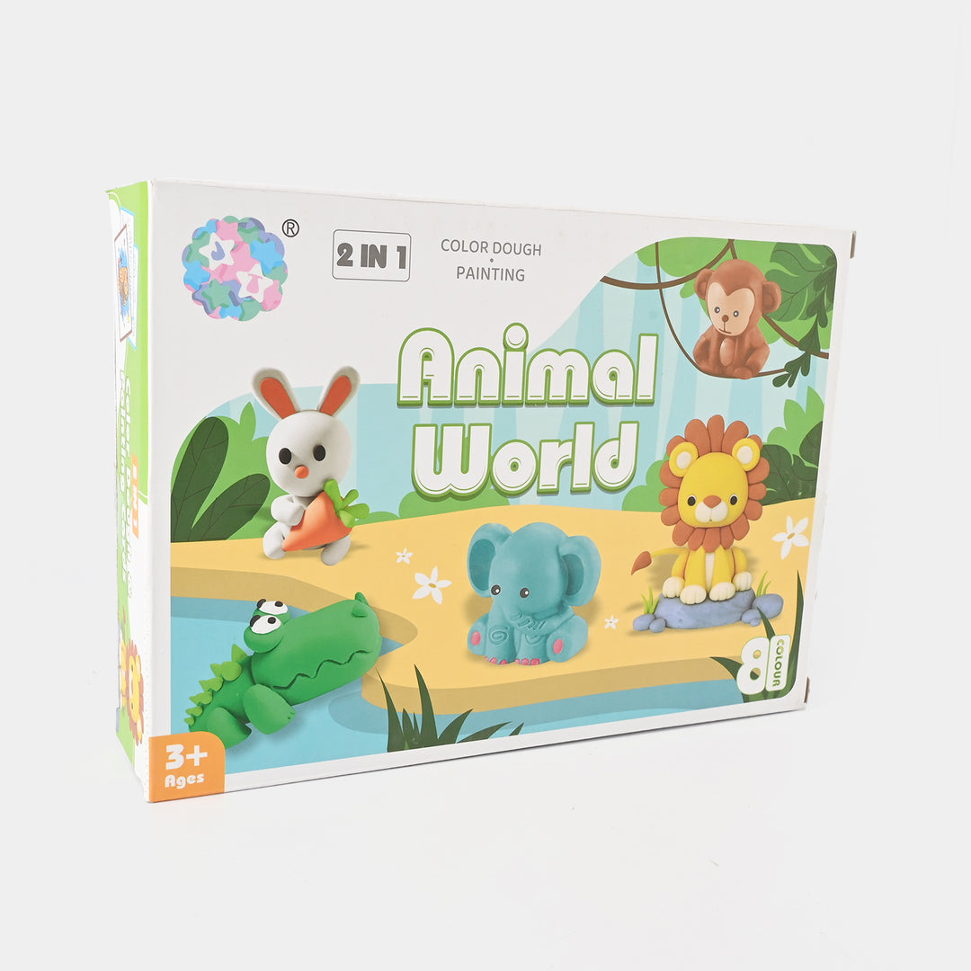 Color Clay Animal Coloring Card Set