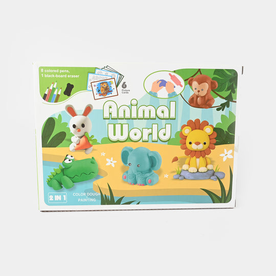 Color Clay Animal Coloring Card Set