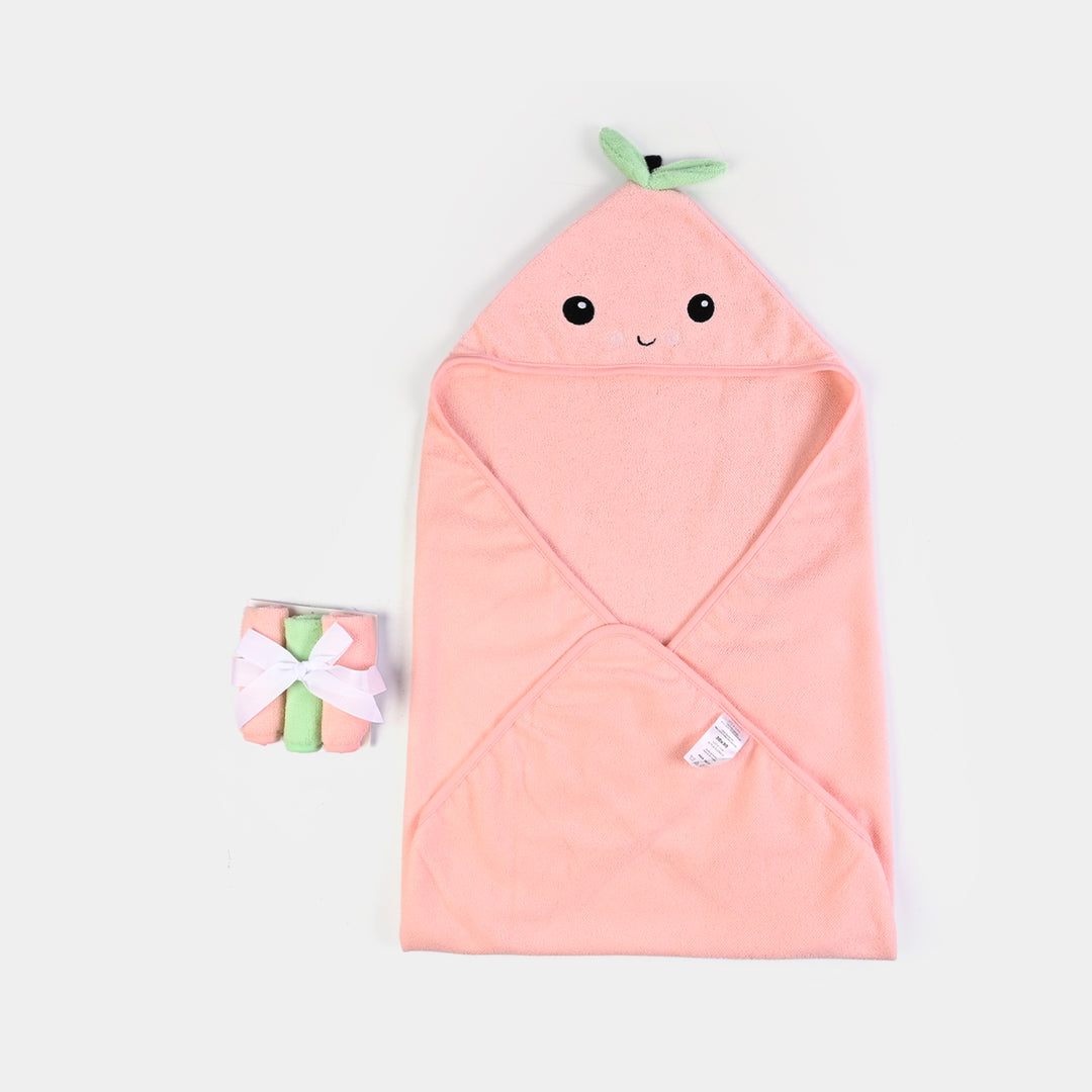 3D Hooded Towel & 3Pcs Washcloth