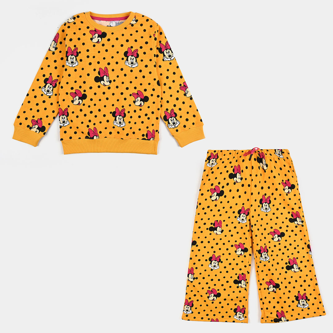 Infant Girls Cotton Terry Knitted Suit-Citrus