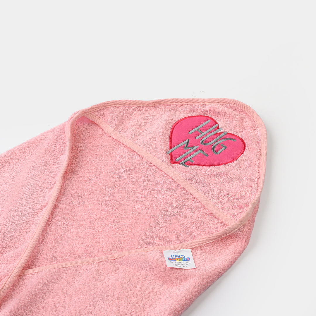 BABY HOODED BATH TOWEL SET | 975-PINK HEART