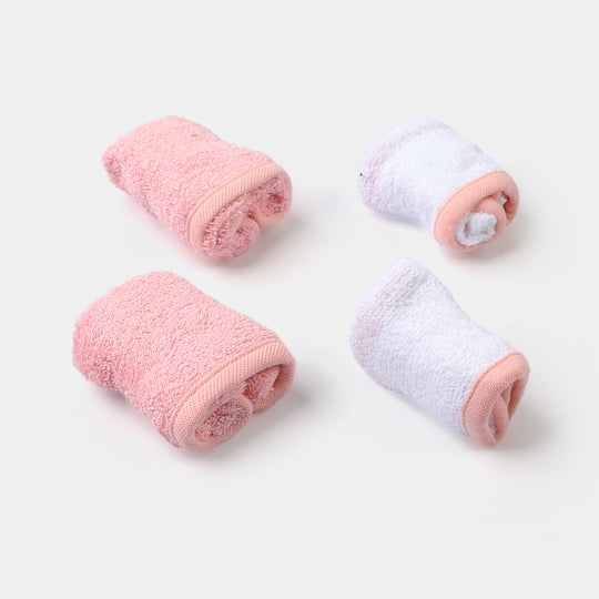 BABY HOODED BATH TOWEL SET | 975-PINK HEART