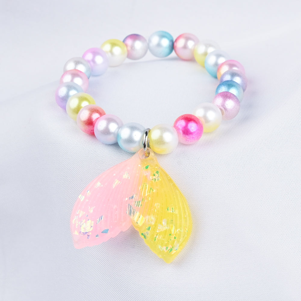 GIRLS ELEGANT BEADED NECKLACE & BRACELET