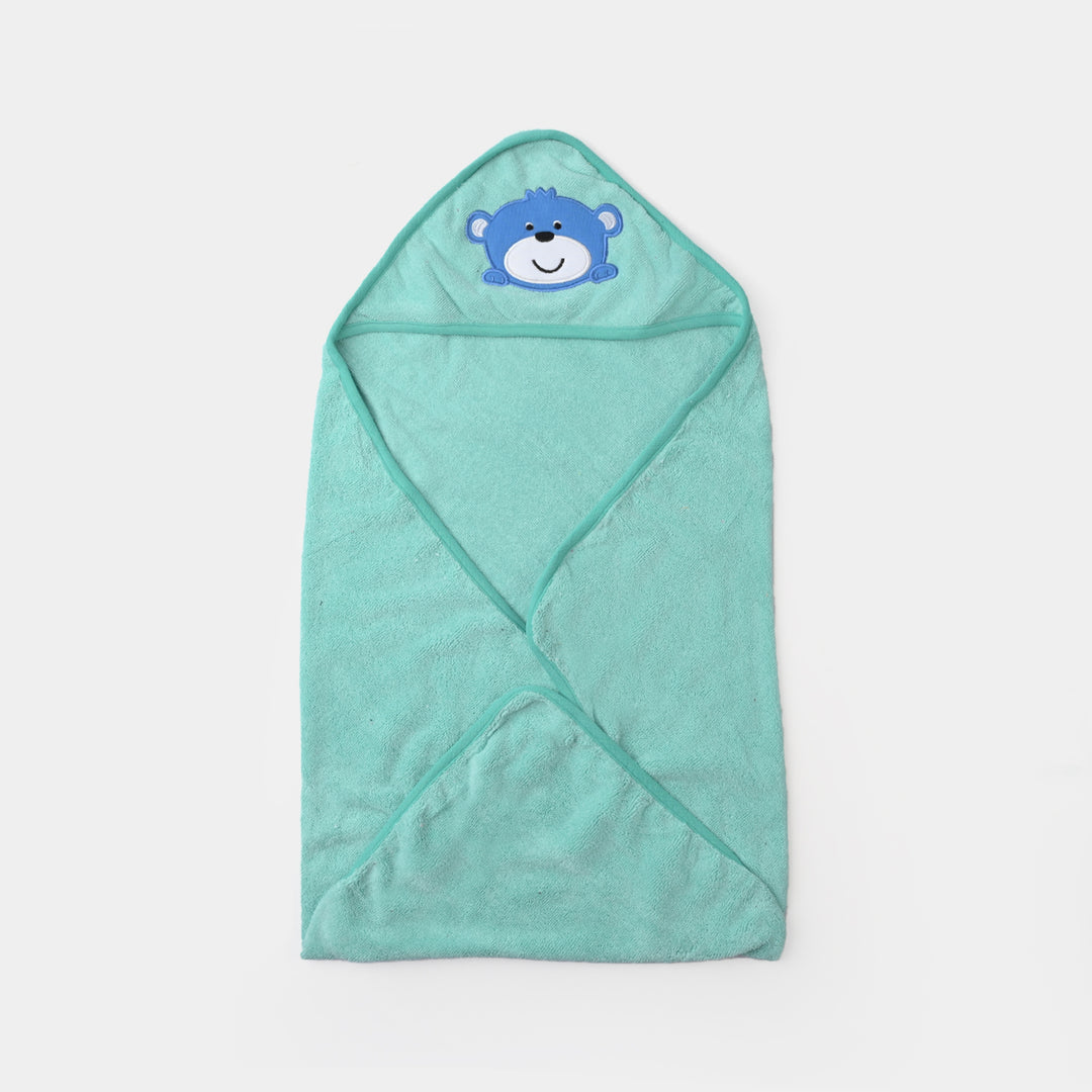 BABY HOODED BATH TOWEL SET | 975-GREEN BEAR