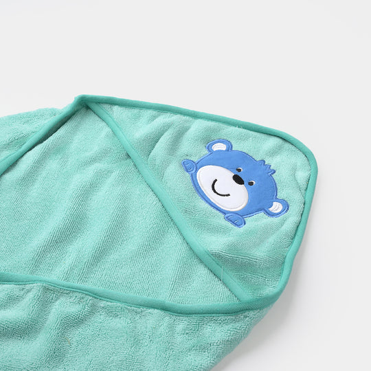 BABY HOODED BATH TOWEL SET | 975-GREEN BEAR