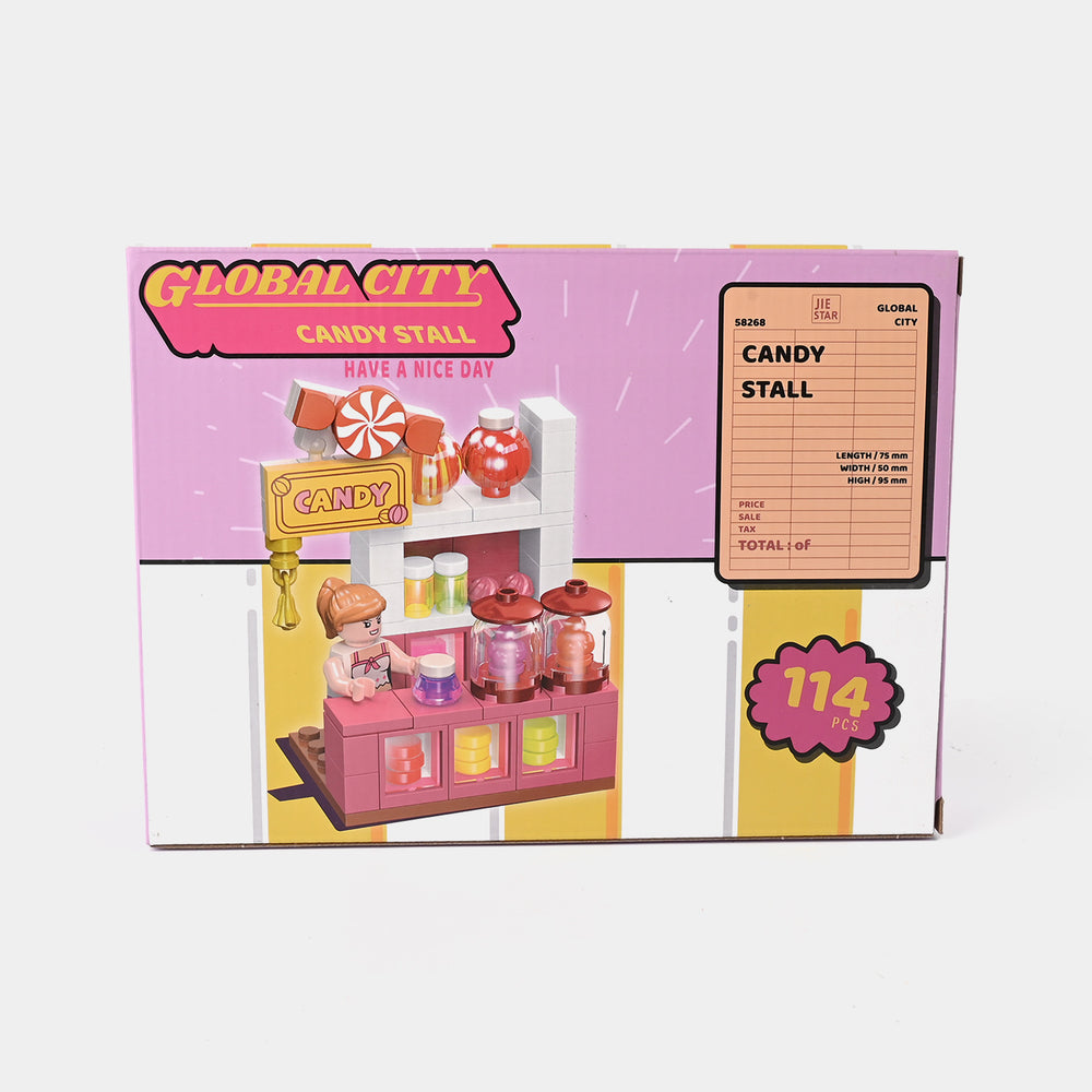 114Pcs Coffee Stall Puzzle Blocks Set