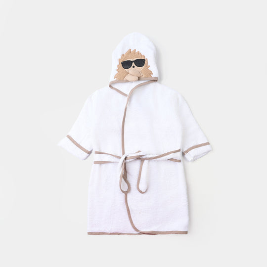 CHARACTER HOODED BATH GOWN Y902-WHITE MONKEY