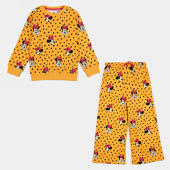 Girls Cotton Terry 2 Piece Suit-Citrus