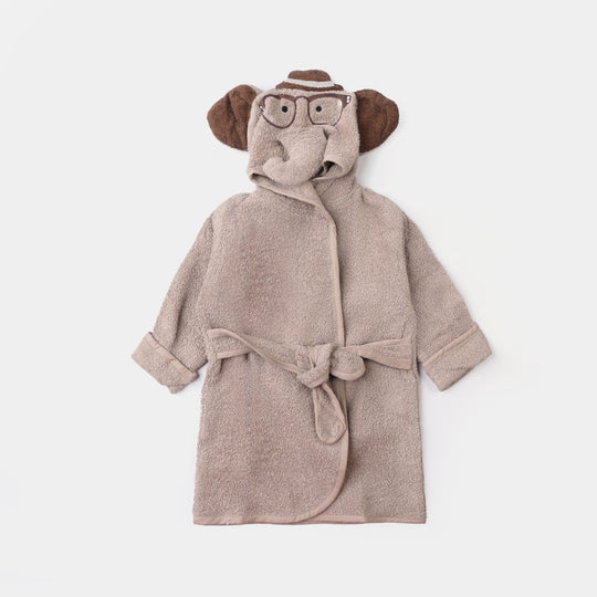 CHARACTER HOODED BATH GOWN Y902-BROWN ELEPHANT