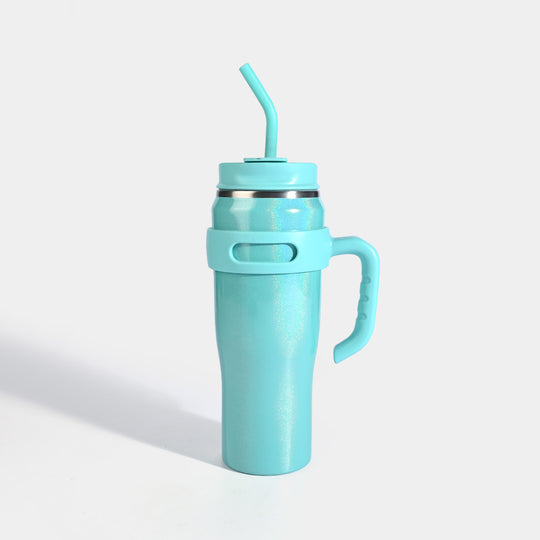Tumbler with Handle & Straw