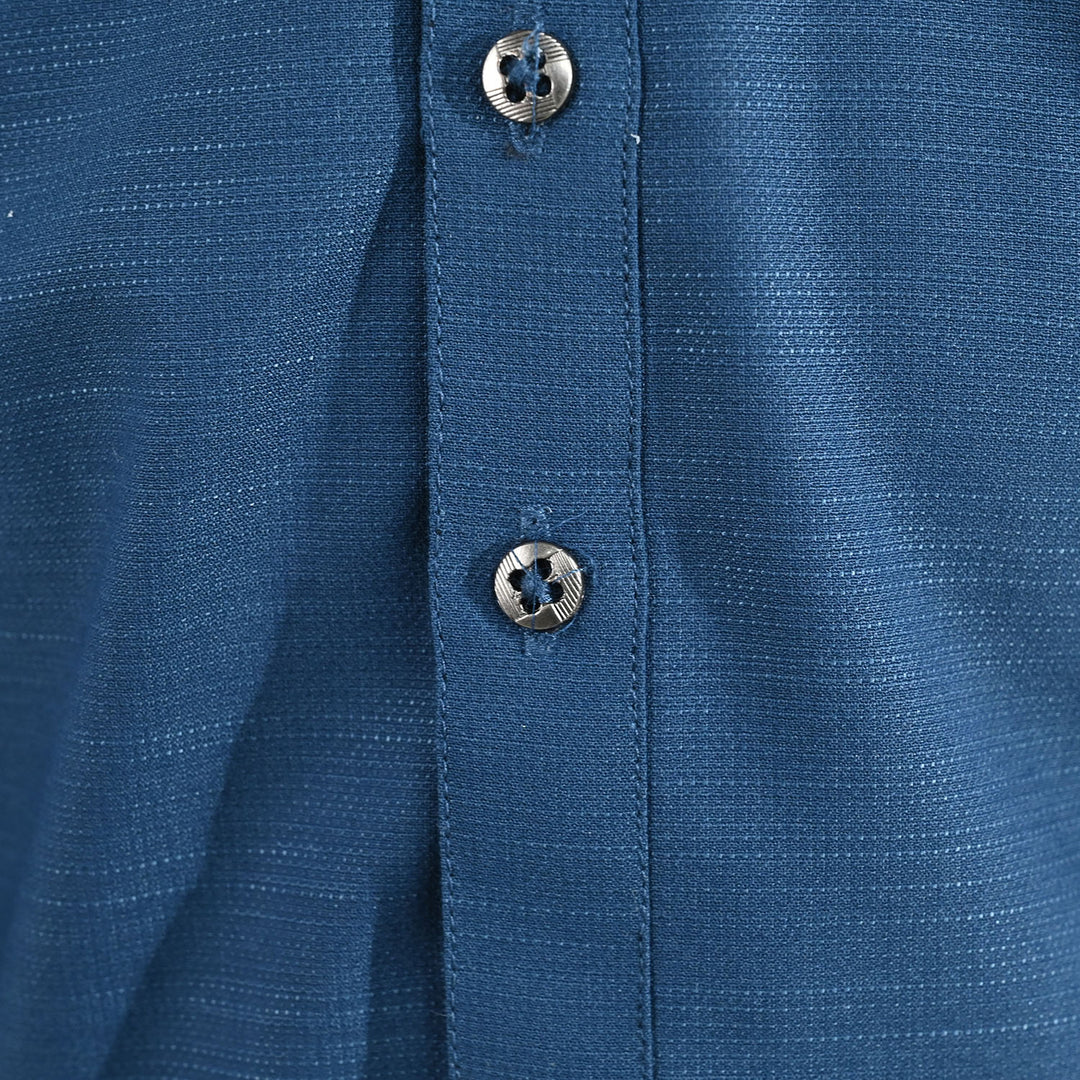 Boys Poly Viscose Kurta Pajama (Cut N Sew) – Teal Blue