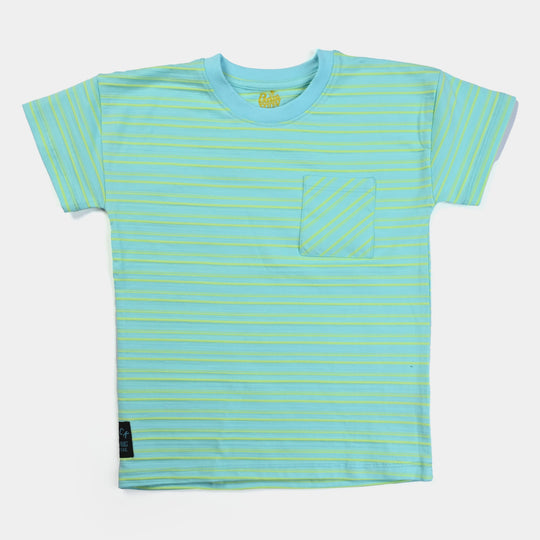 Boys Poly Cotton Jersey T-Shirt H/S Unlock (T. Turquois)