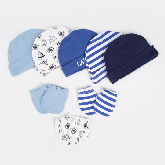 5Pcs Cap & 3Pcs Mitten Set