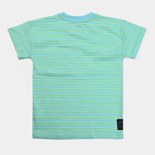 Boys Poly Cotton Jersey T-Shirt H/S Unlock (T. Turquois)