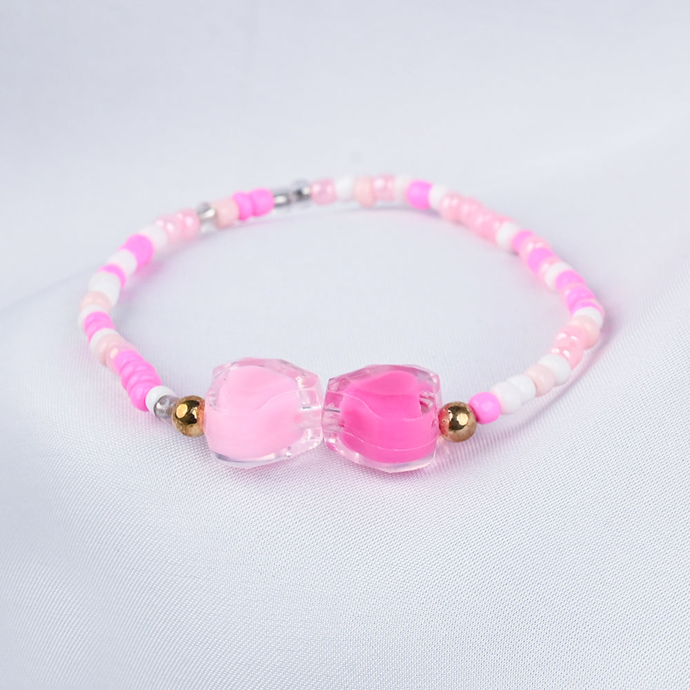 GIRLS ELEGANT BEADED NECKLACE & BRACELET